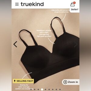 Truekind Supportive Comfort Wireless Shaping Bra - black - XL